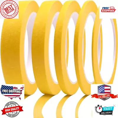 5 Rolls Pinstripe Tape - Masking Tape 1/16  1/8  1/4  1/2  3/4  - Thin Paint • $11.79