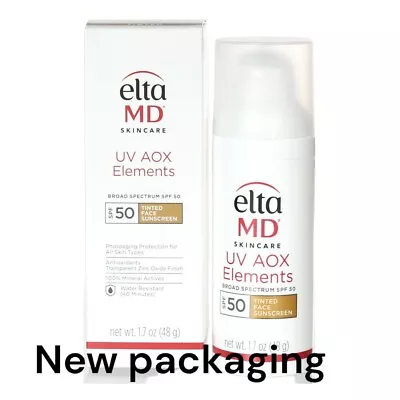 Elta MD UV AOX Elements Broad Spectrum SPF 50 Tinted 1.7oz/48g NEW Exp 10/2025 • $38.81