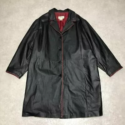 80s 90s Vintage Old Leather Leather Coat Jacket Used Clothing • $194.68