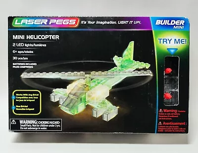 Laser Pegs Helicopter Builder Mini Light Up Model  Brand New 6+ Ages • $25