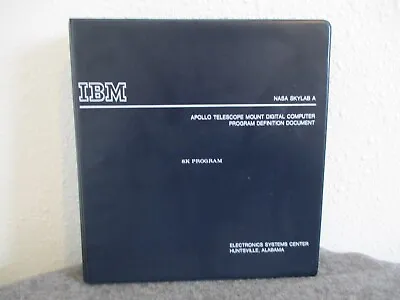 1970s IBM NASA MSFC APOLLO SKYLAB A AUTHENTIC BINDER (EMPTY) ATMDC PROGRAM • $229.95