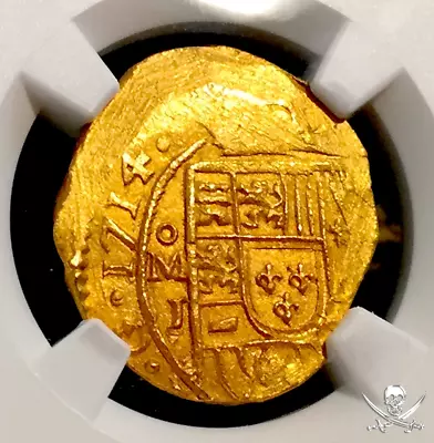 Mexico 1714 “1715 Fleet” 2 Escudos Ngc 65 Pirate Gold Coins Shipwreck Treasure • $27500