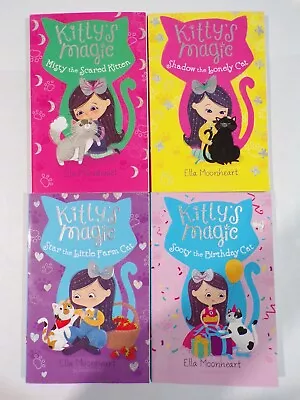 Lot Of 4 Kitty's Magic Paperback Books Set #1 #2 #4 #6 By Ella Moonheart • $11