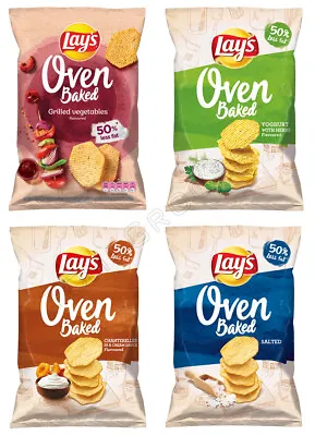 £14.48 • Buy LAYS Oven Baked Potato Chips Variety Herbs Mushroom Flavors 4 X 125g 4.4oz