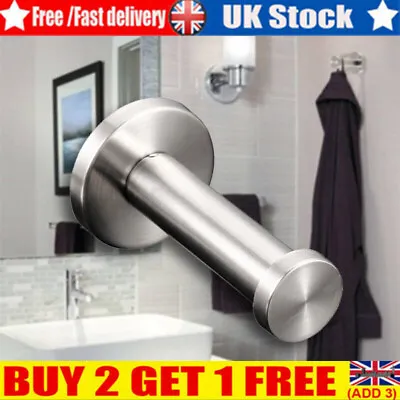 £5.99 • Buy Coat Hooks Towel Robe Wall Hook Holder Door Hanger Chrome Bathroom Accessory UK