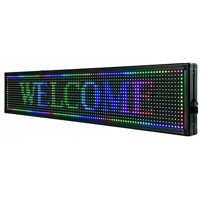 LED Display With WiFi Full Color Sign 40“ X 8“ Scrolling Huge Bright Advertising • $72.20