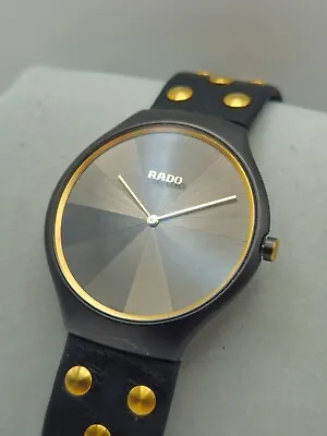 Rado True Thinline Studs Bethan Grey Limited Edition Watch Leather Gold - New • £949.95