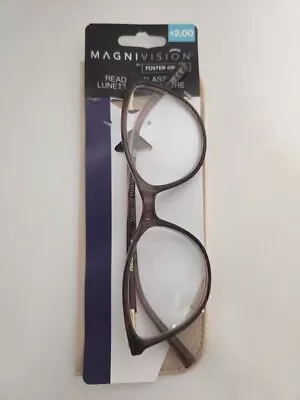 Magnivision Foster Grant +2.00 Reading Glasses 51[]17-145 5mm TG0623 FGLR Rose • $21.88