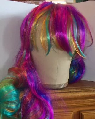 New Anime Cosplay Costume Party Synthetic Hair Wig Long Multicolor • $11.49