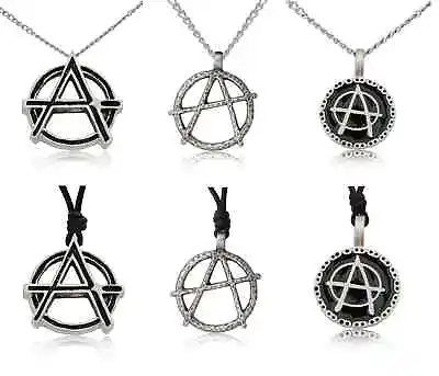 New Anarchy Letter A Silver Pewter Charm Necklace Pendant Jewelry • $9.99