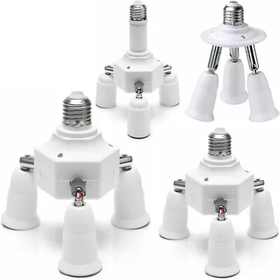 2/3/4/5 In 1 Adjustable E27 Base Light Lamp Bulb Adapter Holder Socket Splitter • $10.05