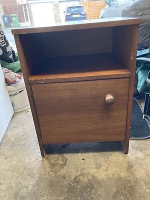 £60 • Buy Vintage Teak Mid Century Avalon Bedside Cabinet Cupboard Table Well Used