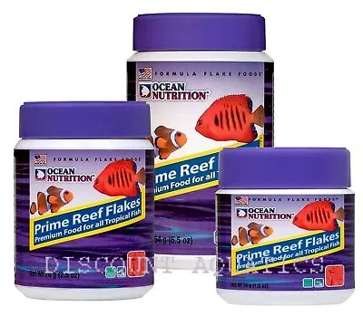 Ocean Nutrition Prime Reef Marine Fish Flakes With Fresh Seafood 34g 71g 154g • £11.45