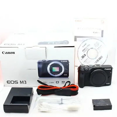  TOP Mint W/BOX  Canon EOS M3 Digital Camera Black Body Only  #12154 • $425.27