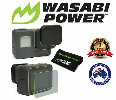 Wasabi Power Accessory Bundle-Screen Protector Lens Cap For GoPro HERO 5 6 & 7 • $23.95