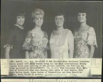 1966 Press Photo Miss International Beauty Pageant Contestants Of NE Louisiana • $12.99