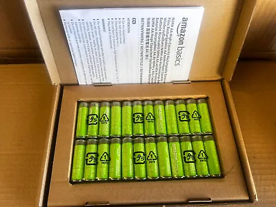 Amazon Basics 24-Pack Rechargeable AA NiMH Batteries 2400 MAh • $24.99