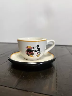 Walt Disney World Disneyland MICKEY MOUSE Coffee Espresso Tea Mug Cup And Saucer • $29.99