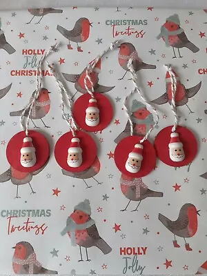 Set Of 5 Santa Christmas Tree Decorations • £4.50