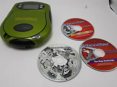 Vintage 2003 Original Video Now Green Player W/ 3Discs TESTED WORKING • $19.99