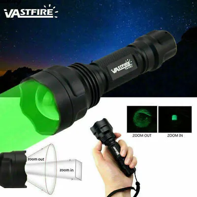 Tactical Military LED Flashlight Torch Zoomable Coyote Hog Varmint Hunting Light • $18.12
