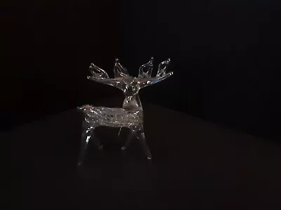 EUC VTG Silvestri Glass Deer Buck Ornament 3.75  Taiwan • $12