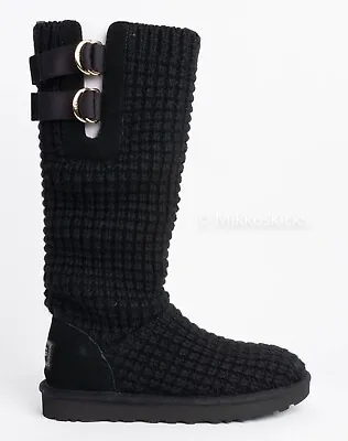 US Size 6 - UGG Women's Classic SOLENE TALL Boot In Black • $76