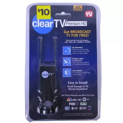 Clear TV Premium Mini 4K Ultra HD Antenna As Seen On TV Get Broadcast TV Free • $10