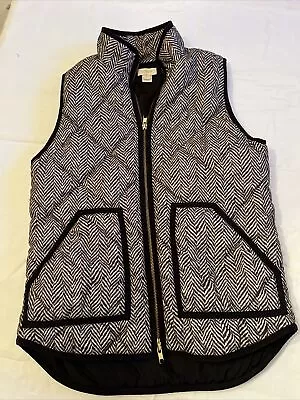 J Crew Down Vest Excursion Herringbone Full Zip  Women’s Size X-Small XS • $4.95