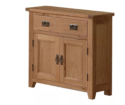 Solid Oak 2 Door 1 Drawer Sideboard L80cm X D34cm X H78cm SIERRA • £349