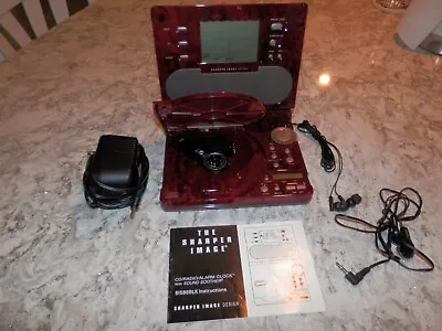 Vintage RedSharper Image SI586BLK CD Radio Alarm Clock With Sound Soother Tested • $7