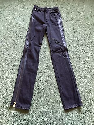 Rare Vintage Easyriders Leather Zip Up Zipper Side Motorcycle Pants Jeans Biker • $39.99