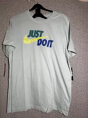 NWT Nike Short Sleeve Mens Adult Just Do It XL Green/Blue • $15