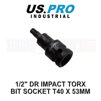 US PRO INDUSTRIAL 1/2  Dr Impact Torx Bit Socket T40 X 53MM 1698 • £3.83