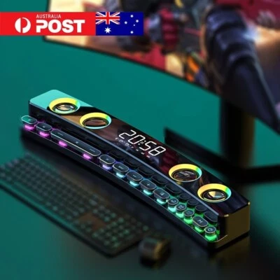 $119 • Buy Bluetooth Speaker SoundBar RGB Lights Subwoofer For PC MAC IPad Iphone