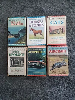 Job Lot Of Six Observer Books All 1960s In A Fair Condition • £10