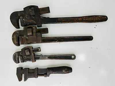 Lot Of 4 Vintage Pipe Monkey Wrench 18  Greenfield  10  J.P. Dainielson Coes • $24.99