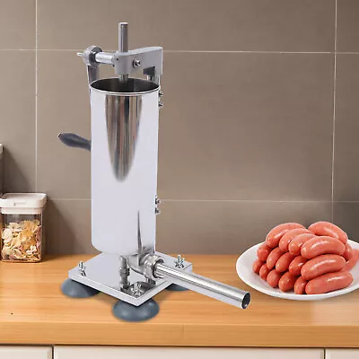 Vertical Hand-crank Sausage Maker Stuffer Filler Meat Machine Detachable • $55