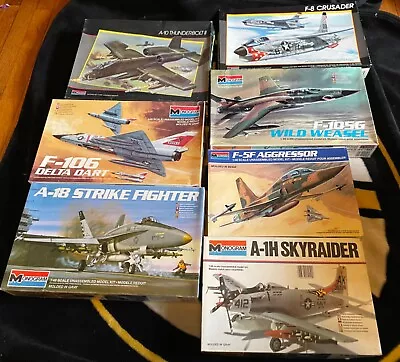Monogram Lot 1/48 Scale Wild Weasel Thunderbolt F-8 A-18 F-5F A-1H CHEAP AUCTION • $68