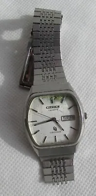 $58.47 • Buy Vintage Citizen Crystron Quartz Wristwatch 44-2437, Not Tested, For Restore