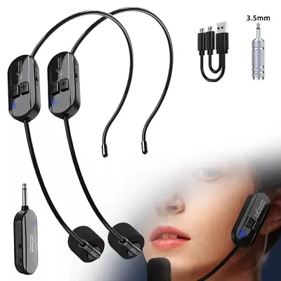 2.4G 2 Channels Wireless Headset Mic 50M Range For Speaker Voice Teaching Yoga • $37.59