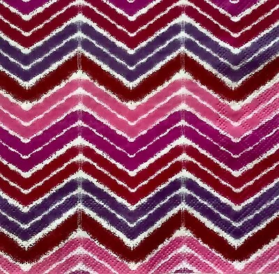 4 Paper Napkins For Decoupage/Parties/Weddings - Ikat Stripes Pink • $5.70