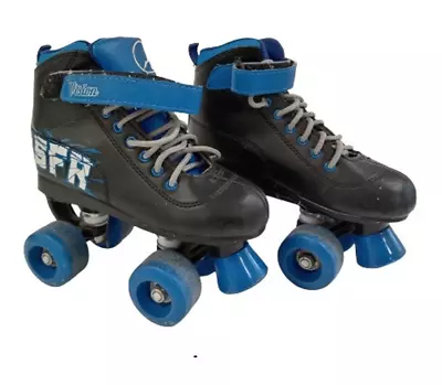 SFR Vision Kids Roller Skates - Black & Blue - Size 2 Junior Child Roller Skates • £9.99