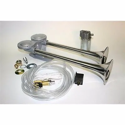 FIAMM 62330-14 Fultone Twin Air Boat Horn S. Steel 12V Compressor KIT Marine • $146.47