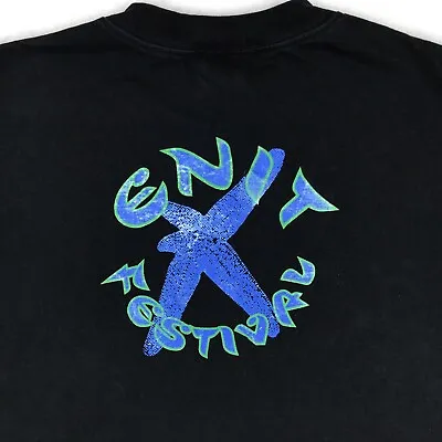 $49.99 • Buy Vtg 1995 ENIT ELECTRONIC MUSIC FESTIVAL T-Shirt L Jane’s Addiction Concert 90s