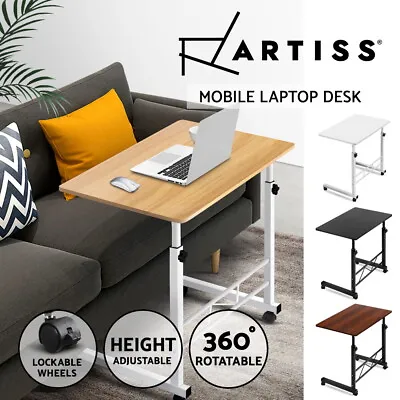 Artiss Mobile Laptop Desk Table Adjustable Laptop Stand Desks Bed Computer Study • $42.95