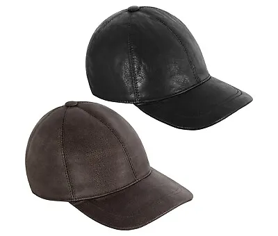 BASEBALL Cap Outdoor Sport Adjustable Italian Leather Gatsby Golf Summer Hat Cap • £29.99