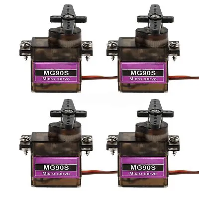 4PCs MG90S Micro Metal Gear 9g Servo For RC Plane Helicopter Boat Car 360' • $10.41