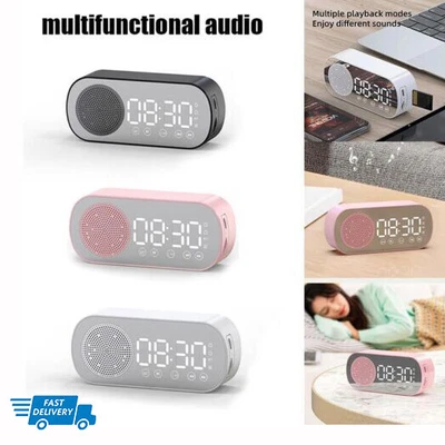 $20.89 • Buy Digital Home Decor Radio Portable FM Speaker LED Display Bluetooth Alarm Clock