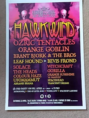 £8.38 • Buy HAWKWIND Poster. Road Burn Festival Plus Other Bands.